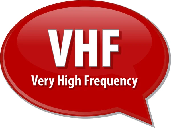 VHF acronym definition speech bubble illustration — Stock fotografie