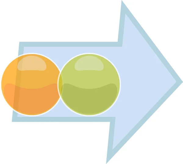 Two Blank business diagram process arrow illustration — Stock Fotó