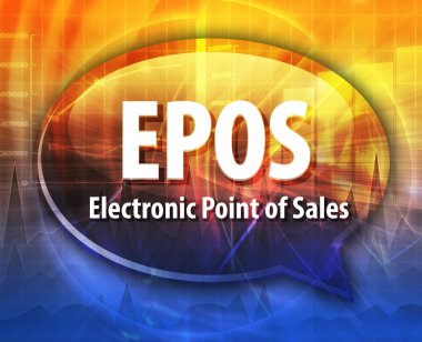 EPOS kısaltma kelime konuşma balonu illüstrasyon
