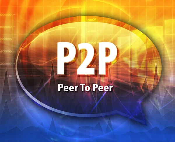 P2P acronym word speech bubble illustration — Stock Photo, Image