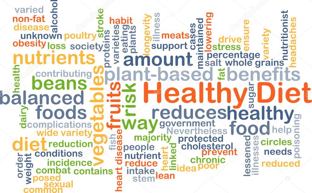 Healthy diet background concept