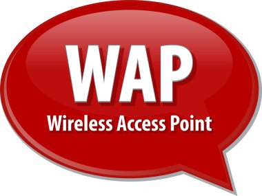 WAP kısaltma tanımı konuşma balonu illüstrasyon