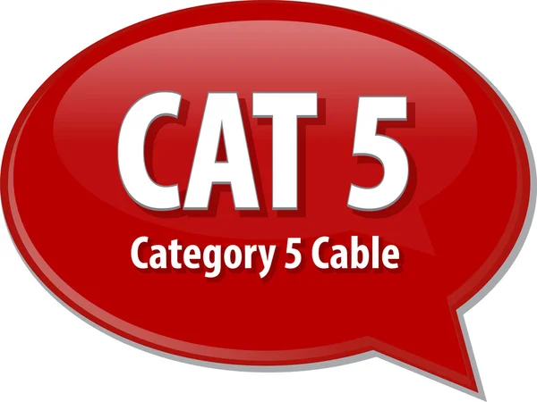 CAT 5 acronym definition speech bubble illustration — Stock Photo, Image