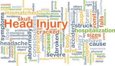 Head injury background concept clipart