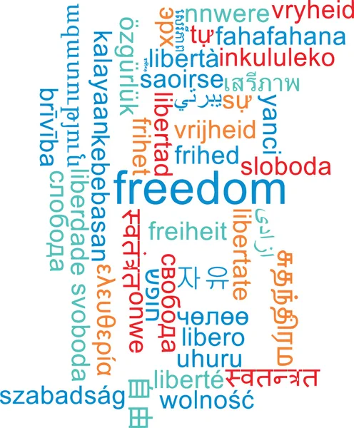 Freedom multilanguage wordcloud background concept — Stock Photo, Image