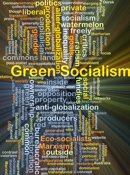 Il socialismo verde concetto di fondo incandescente — Foto Stock
