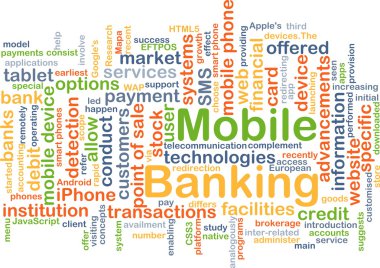 Mobil bankacılık arka plan kavramı