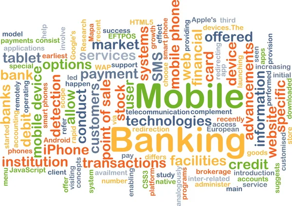 Mobile banking bakgrund koncept — Stockfoto