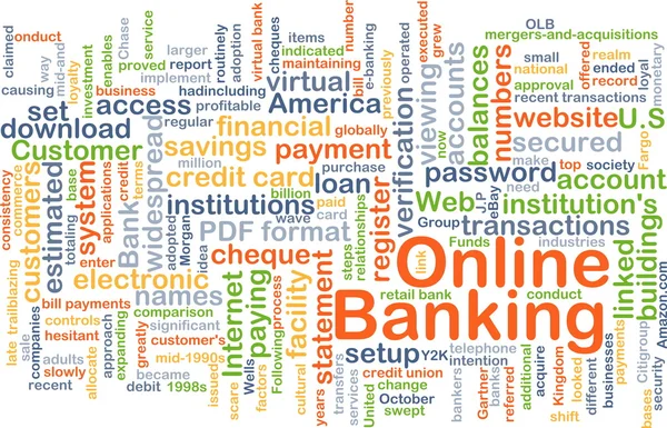 Online banking background concept