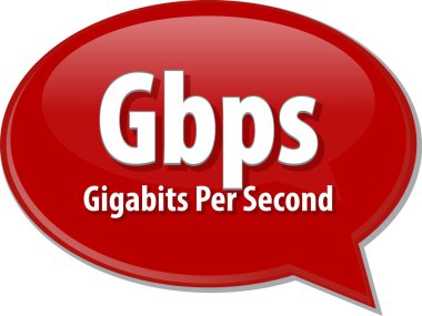 Gbps acronym definition speech bubble illustration clipart
