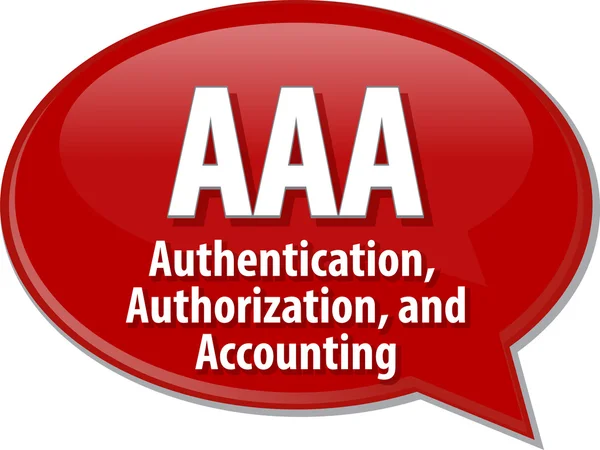 AAA akronim definicji mowy bąbelek ilustracja — Zdjęcie stockowe