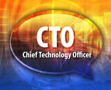 CTO kısaltma kelime konuşma balonu illüstrasyon