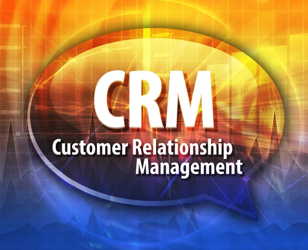 CRM akronym ordet tal bubbla illustration — Stockfoto
