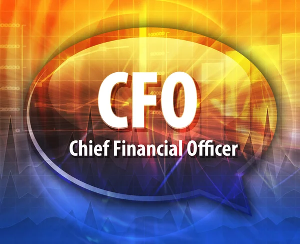 CFO acroniem woord toespraak bubble illustratie — Stockfoto