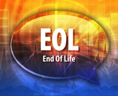 EOL kısaltma kelime konuşma balonu illüstrasyon
