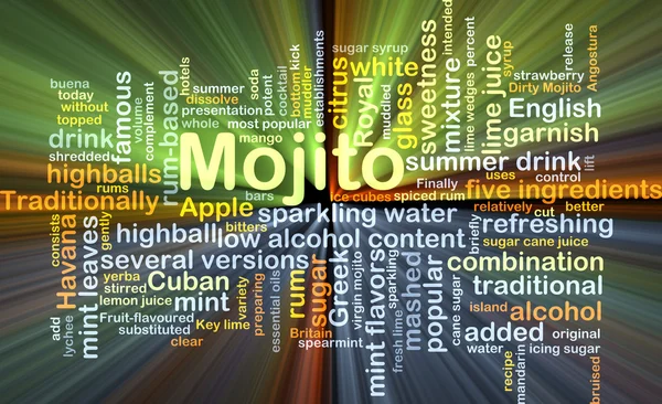 Mojito-Hintergrundkonzept glüht — Stockfoto