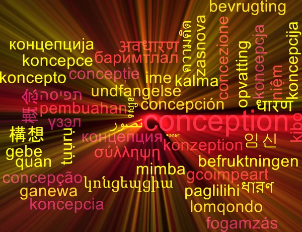 Concepción multilenguaje wordcloud fondo concepto brillante —  Fotos de Stock