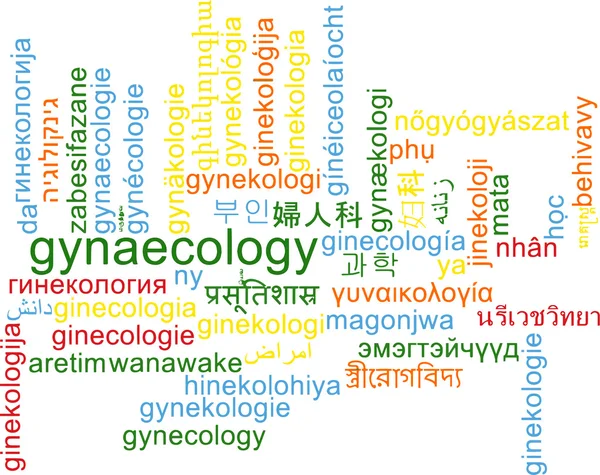 Gynaecologie meertalige wordcloud achtergrond concept — Stockfoto
