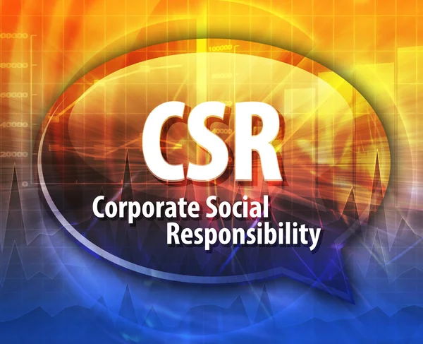 CSR acronym word speech bubble illustration — Stock Photo, Image