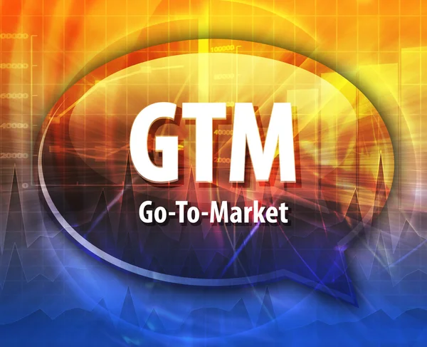 GTM acronym word speech bubble illustration — Stock Photo