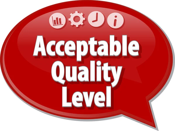 Acceptable Quality Level Business term speech bubble illustratio — Stock Photo, Image