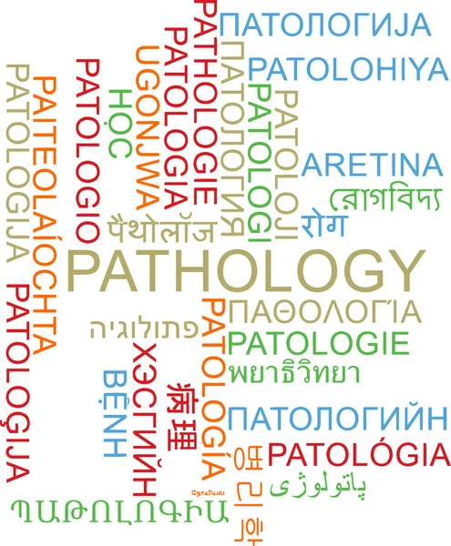 Pathology multilanguage wordcloud background concept — Stock Photo, Image