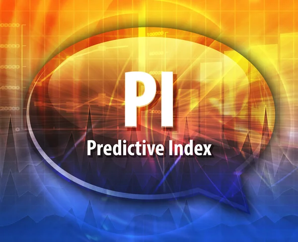 PI rövidítés szó beszéd buborék illusztráció — Stock Fotó
