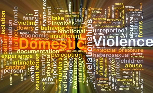 Violenza domestica concetto di sfondo incandescente — Foto Stock