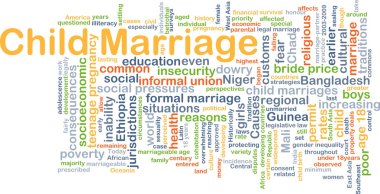 Child marriage background concept clipart