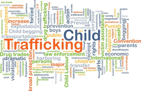 Child trafficking background concept — Stock Photo, Image