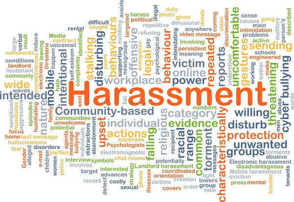 Harassment background concept — Stock Photo, Image