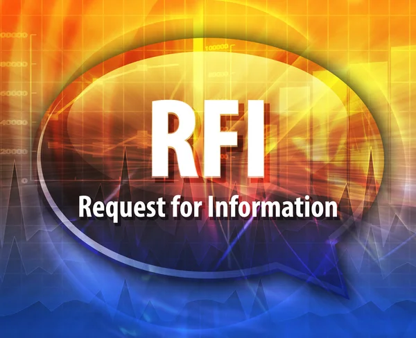 RFI acroniem woord toespraak bubble illustratie — Stockfoto