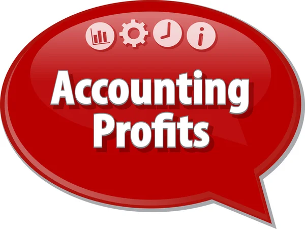 Accounting profits Business term speech bubble illustration — Stock Photo, Image