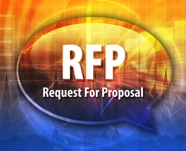 RFP acronym word speech bubble illustration — Stock Photo, Image