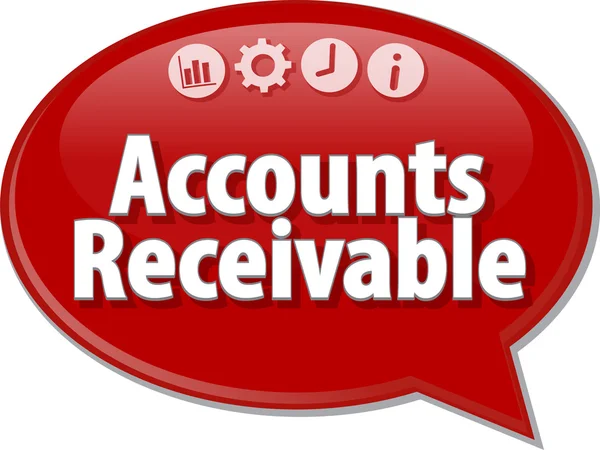 Accounts Receivable Business termine discorso bolla illustrazione Immagini Stock Royalty Free