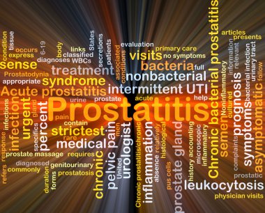 Prostatitis background concept glowing clipart