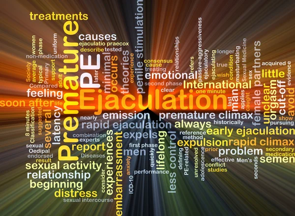 Erken boşalma Pe arka plan kavramı parlayan