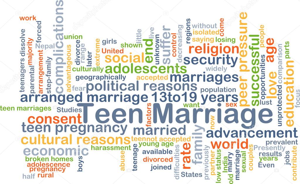 Teen marriage background concept