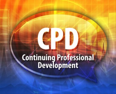 CPD acronym word speech bubble illustration clipart