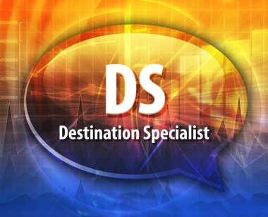 DS kısaltma kelime konuşma balonu illüstrasyon