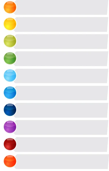 Tíz üres üzleti diagram golyó liet illusztráció — Stock Fotó