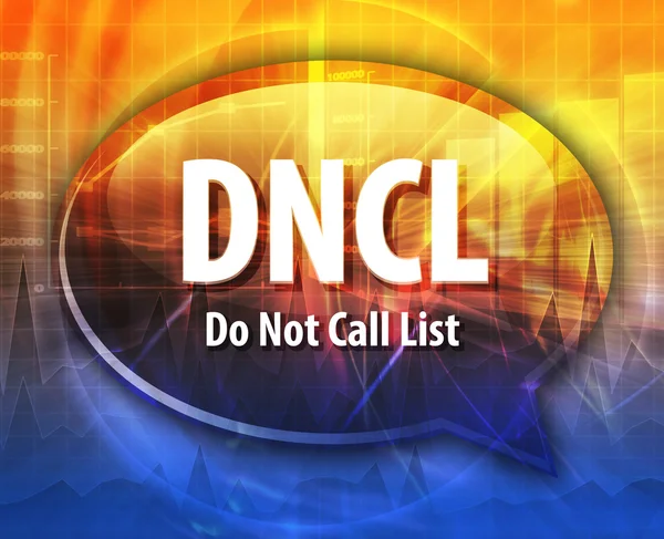 DNCL acronym word speech bubble illustration — Stock Photo, Image