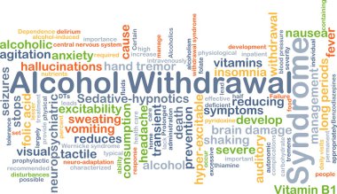 Alcohol withdrawal syndrome background concept clipart