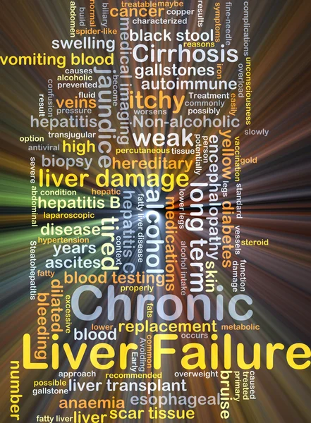 Kronik Karaciğer yetmezliği arka plan kavramı parlayan — Stok fotoğraf