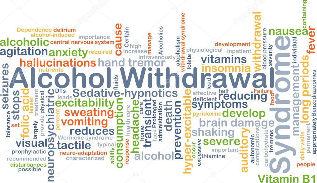 Alcohol withdrawal syndrome background concept