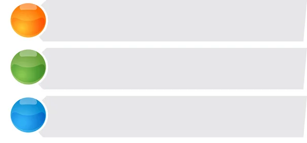 Three Blank business diagram bullet liet illustration — 图库照片