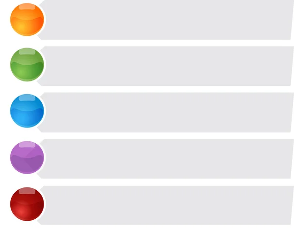 Five Blank business diagram bullet liet illustration