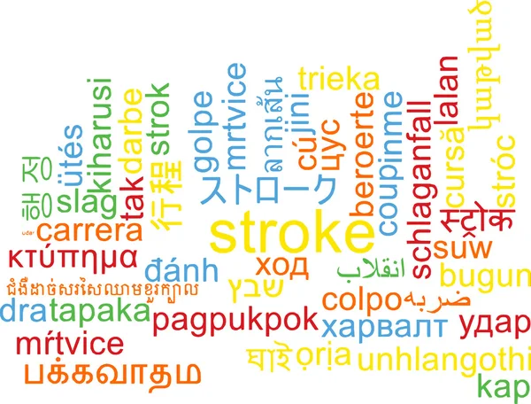 Stroke multilanguage wordcloud background concept — Stock Photo, Image