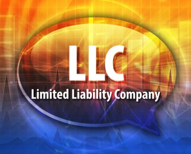 LLC kısaltma kelime konuşma balonu illüstrasyon