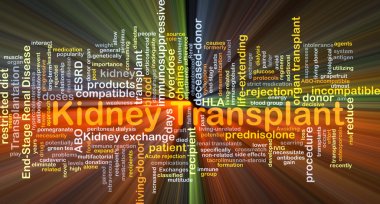 Kidney transplant background concept glowing clipart